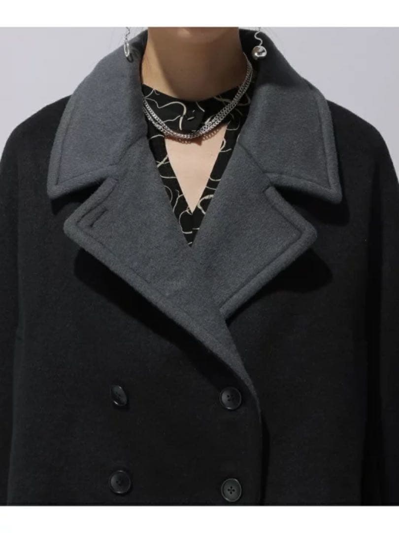 新品　美品　HARE ハレ　 バイカラーPコート　アウター