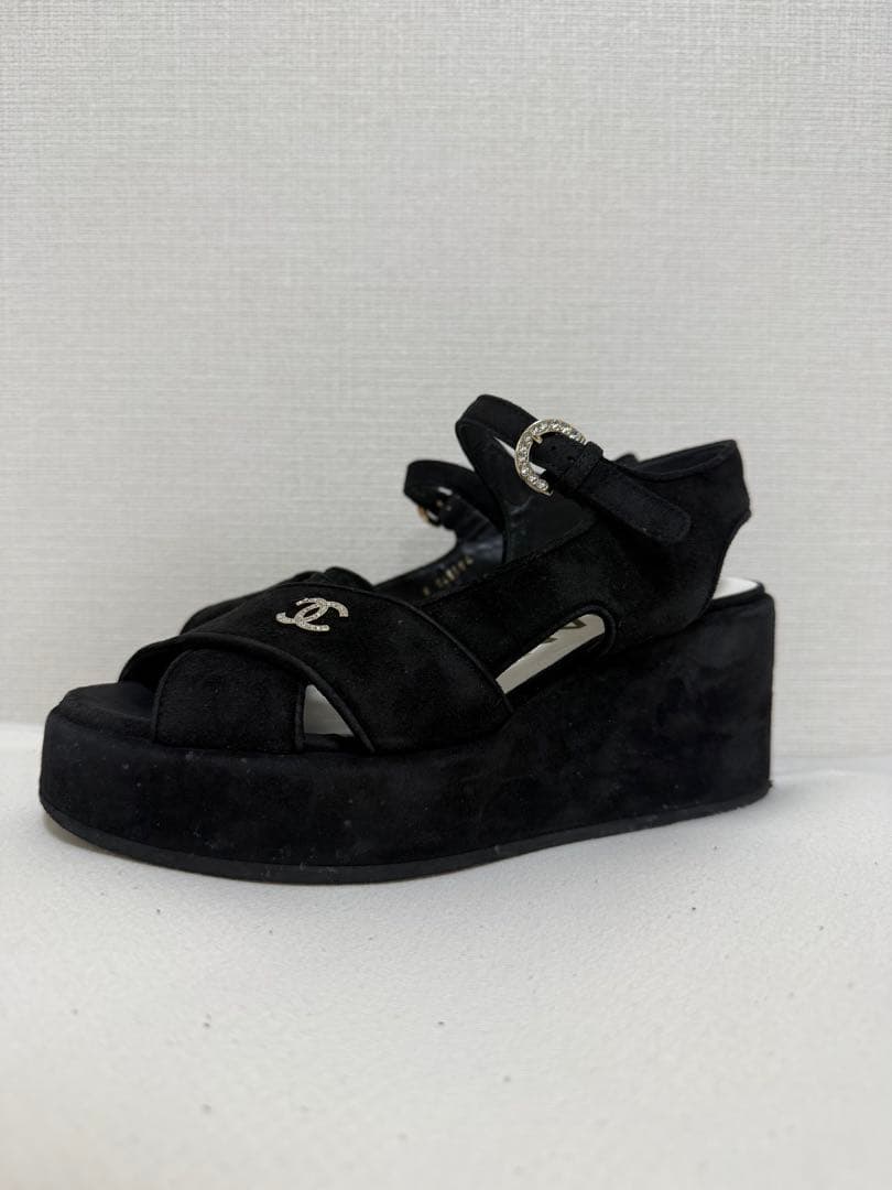 シャネル CHANEL ココマーク サンダル ウェッジソール 36C 23.5