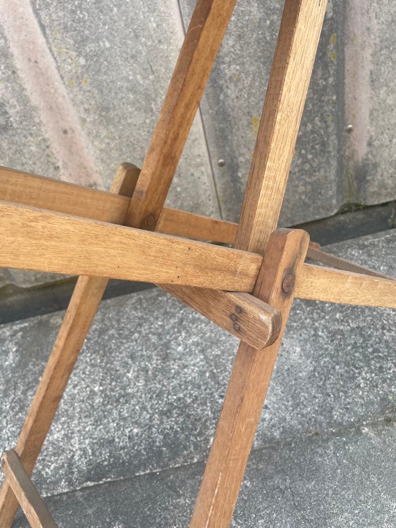 アンティーク/イギリス製/木製/アイロン台/折りたたみ/ディスプレイ/店舗什器