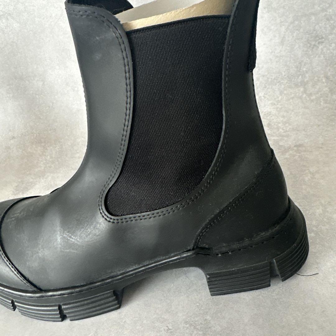 Ganni ガニー ブーツ レインブーツ ラバーブーツ チェルシーブーツ　38