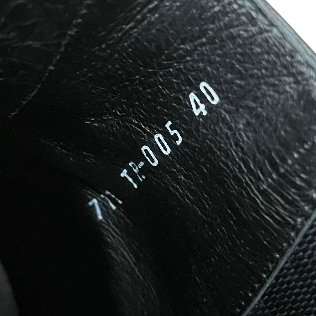 【未使用級】ショセ 40 防水レザー サイドゴアブーツ vibram 黒