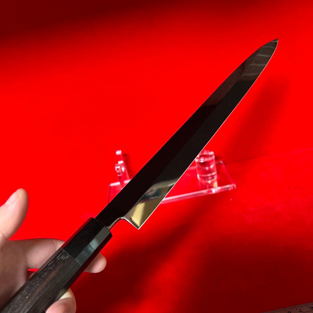 包丁　柳刃　尺　鏡面仕上げ　切味抜群　箱付　未使用品