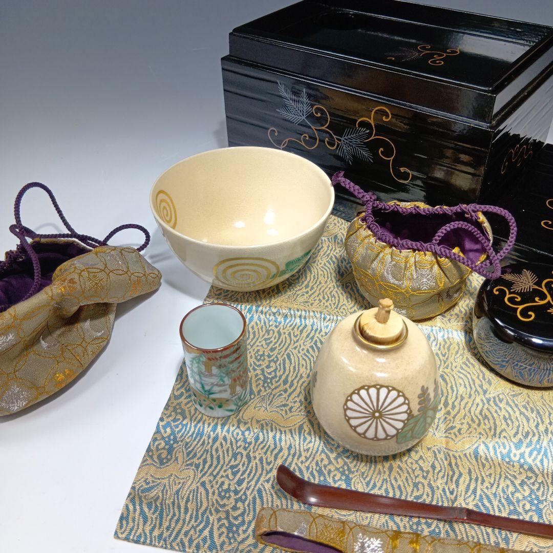 値下げ茶道具　蒔絵茶箱一式