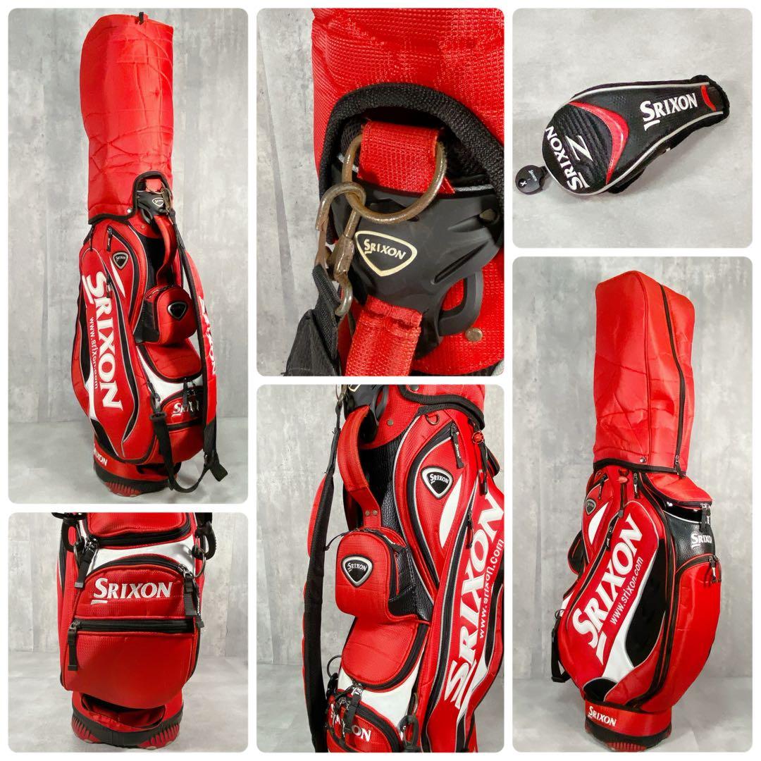 V612 スリクソン メンズ ゴルフ クラブ セット 赤 キャディバッグ 初心者