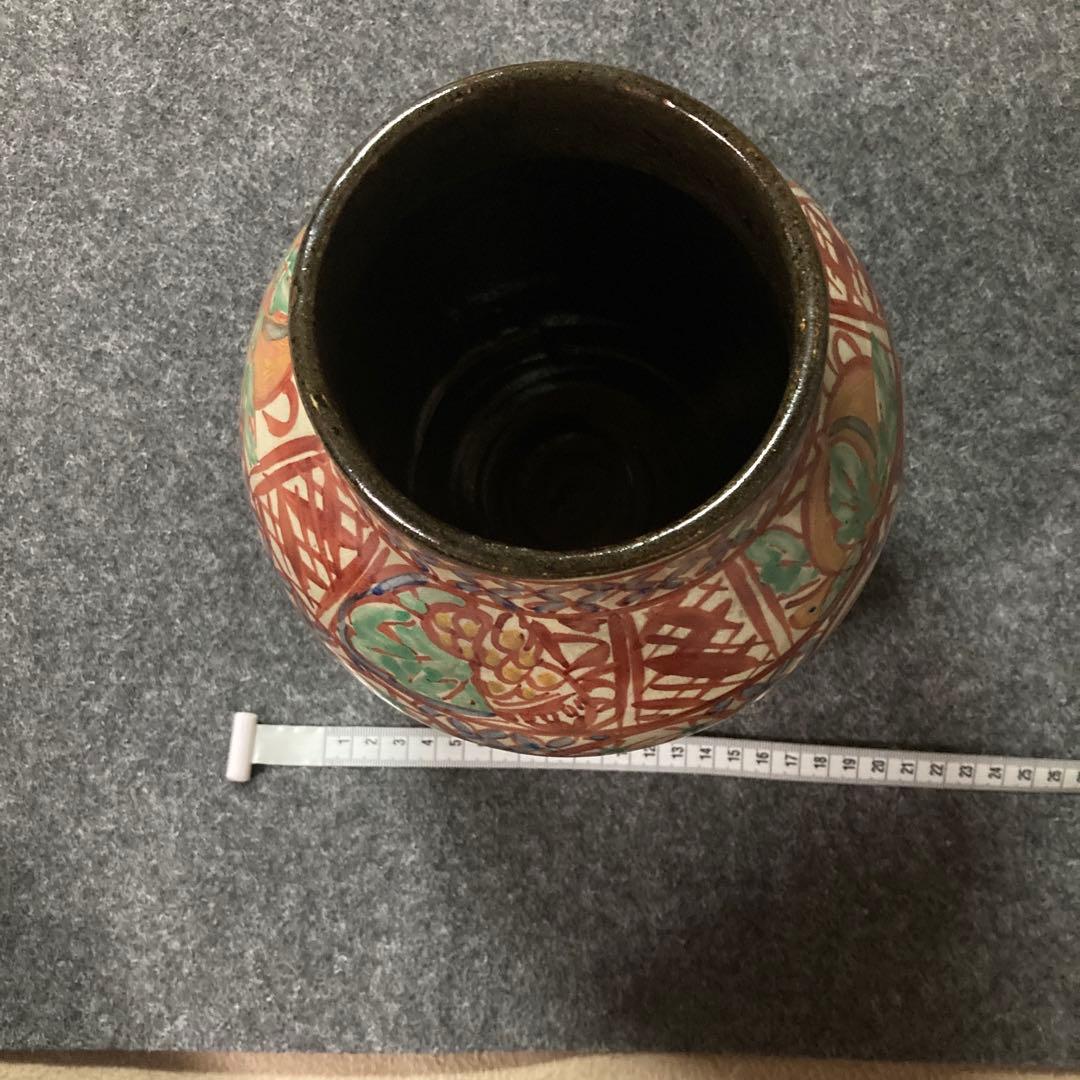 壺屋焼 琉球赤絵龍文壺 価格変更