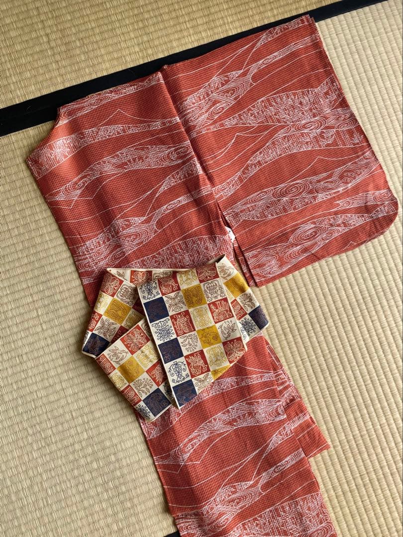 絹紅梅　浴衣