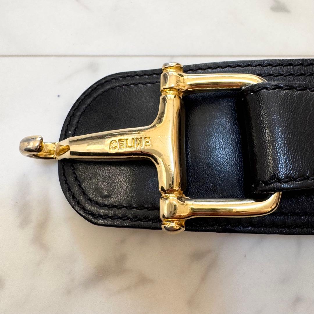 【CELINE】セリーヌ ホースビット ベルト レザー 金具 ヴィンテージ