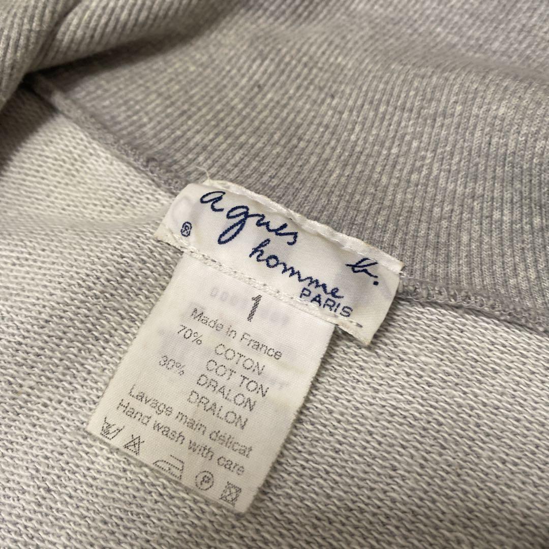 90’s agnes b. アニエス・ベー　ハーフジップ　ドライバーズニット　1