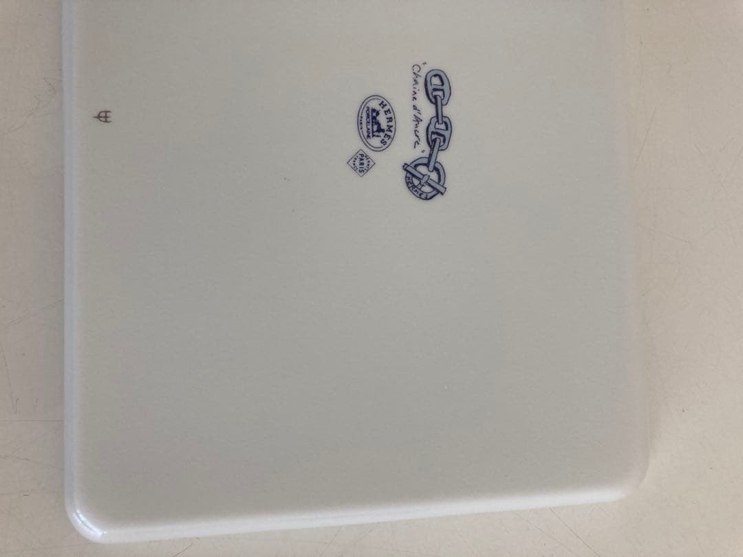 HERMES エルメス シェーヌダンクル スクエア ミニ プレート　箱付