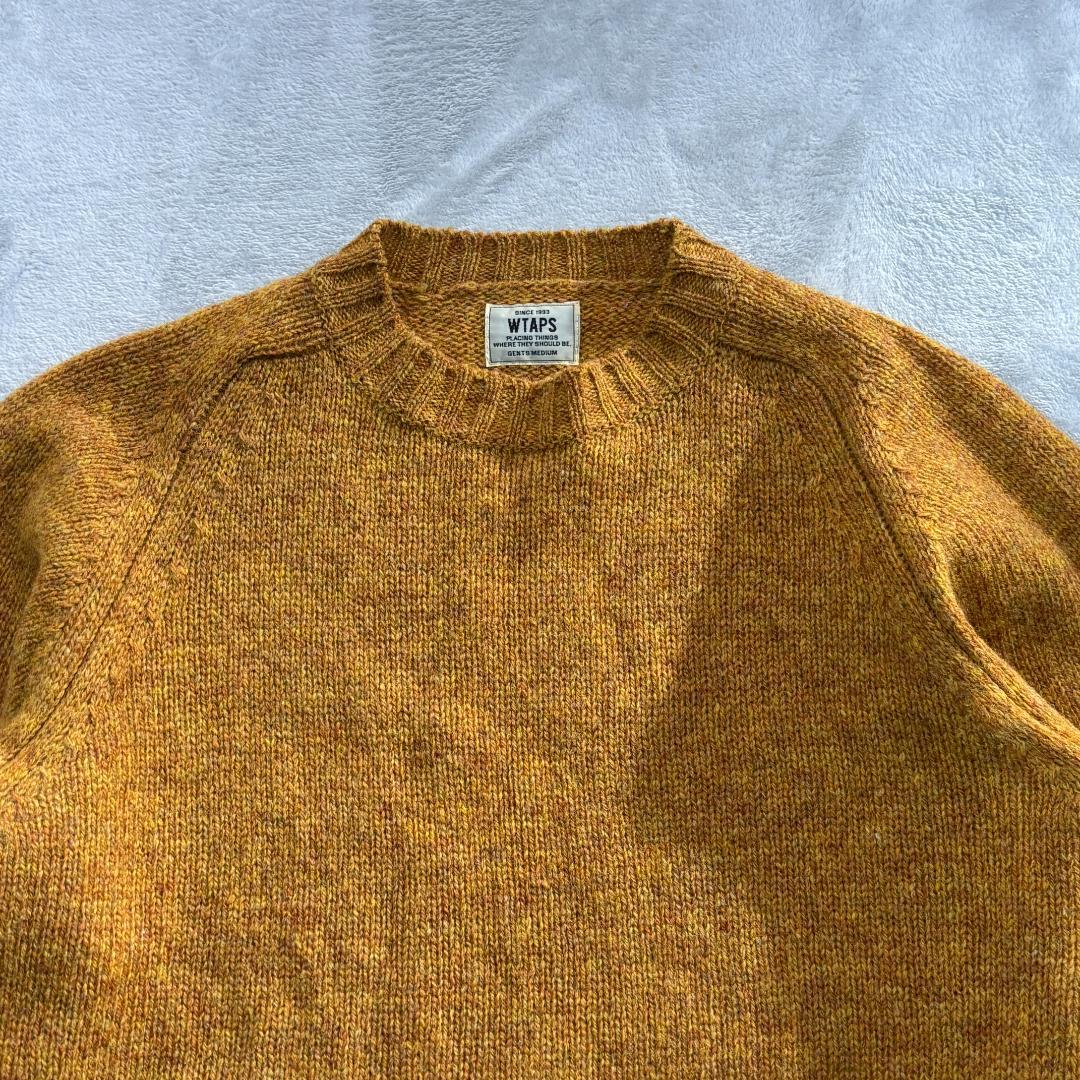 美品 ダブルタップス 14AW クルーネックニット セーター ウール サイズM