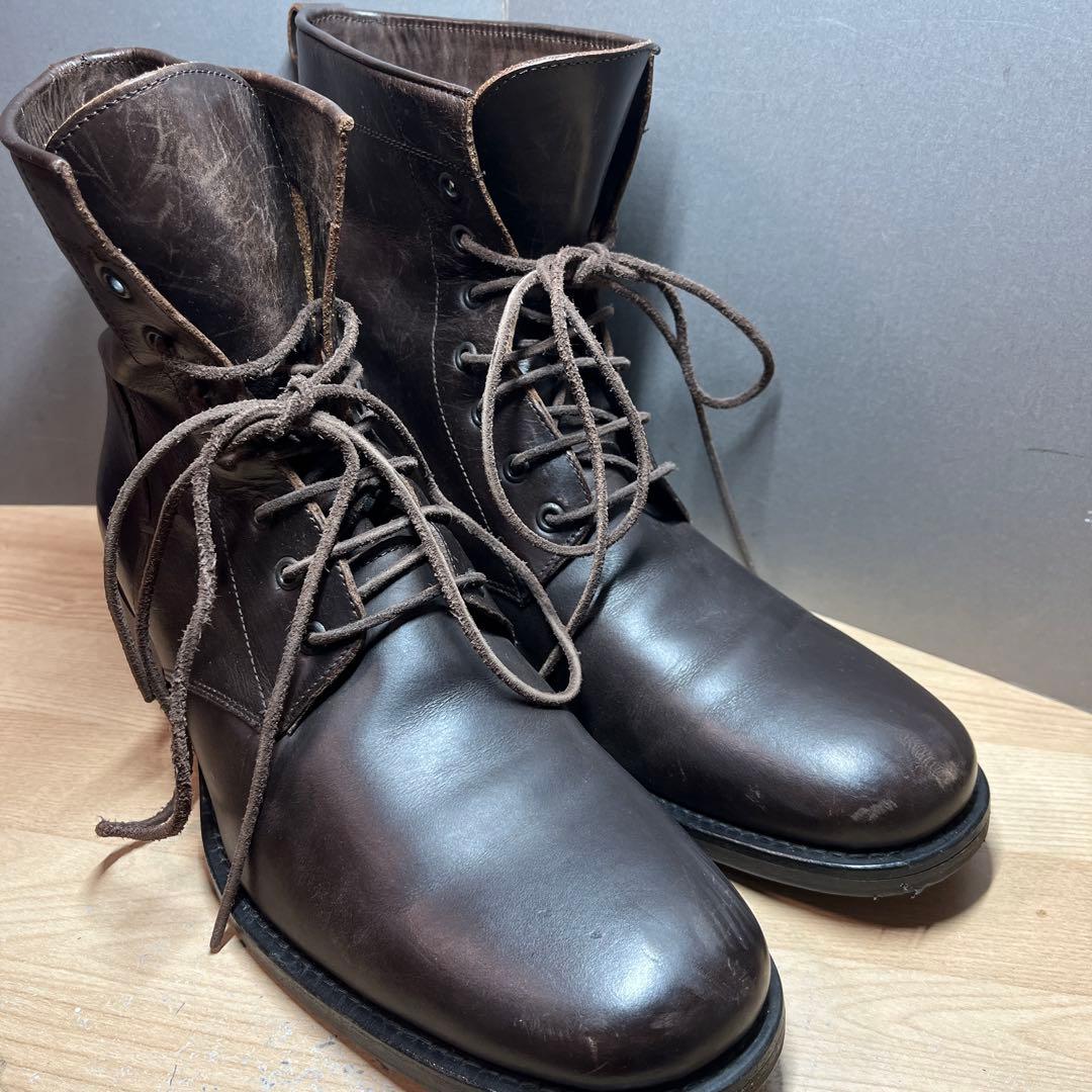 る*い様 BUTTERO レザーブーツ　ブラウン　サイズ42 27cm ITAR