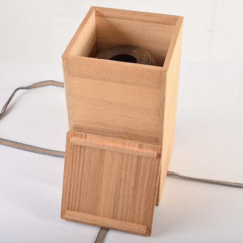 備前焼　人間国宝　金重陶陽作　花入　共布　道明識箱　D　R8519B