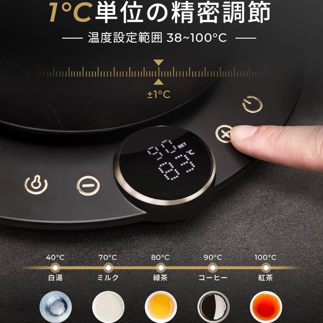 Epeios（エペイオス）電気ケトル 0.9L｜1℃単位で温度調整高性能ケトル