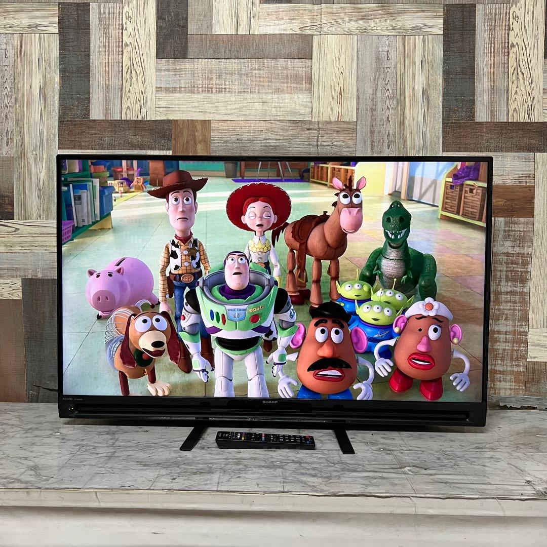 即日受渡❣️全国送料込シャープ40型液晶テレビ外付けHDD録画可　2画面機能