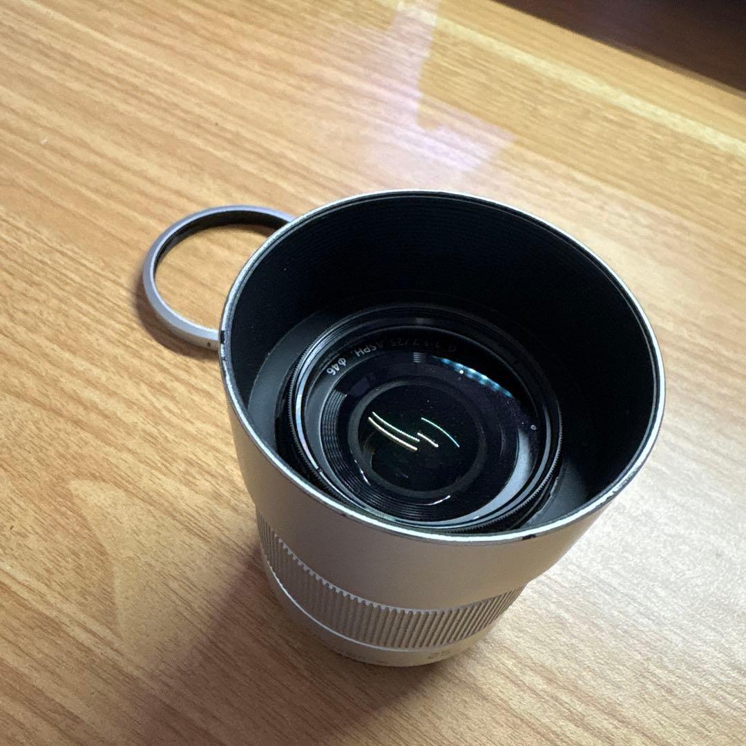 Panasonic 25mm シルバー 単焦点レンズ H-H025