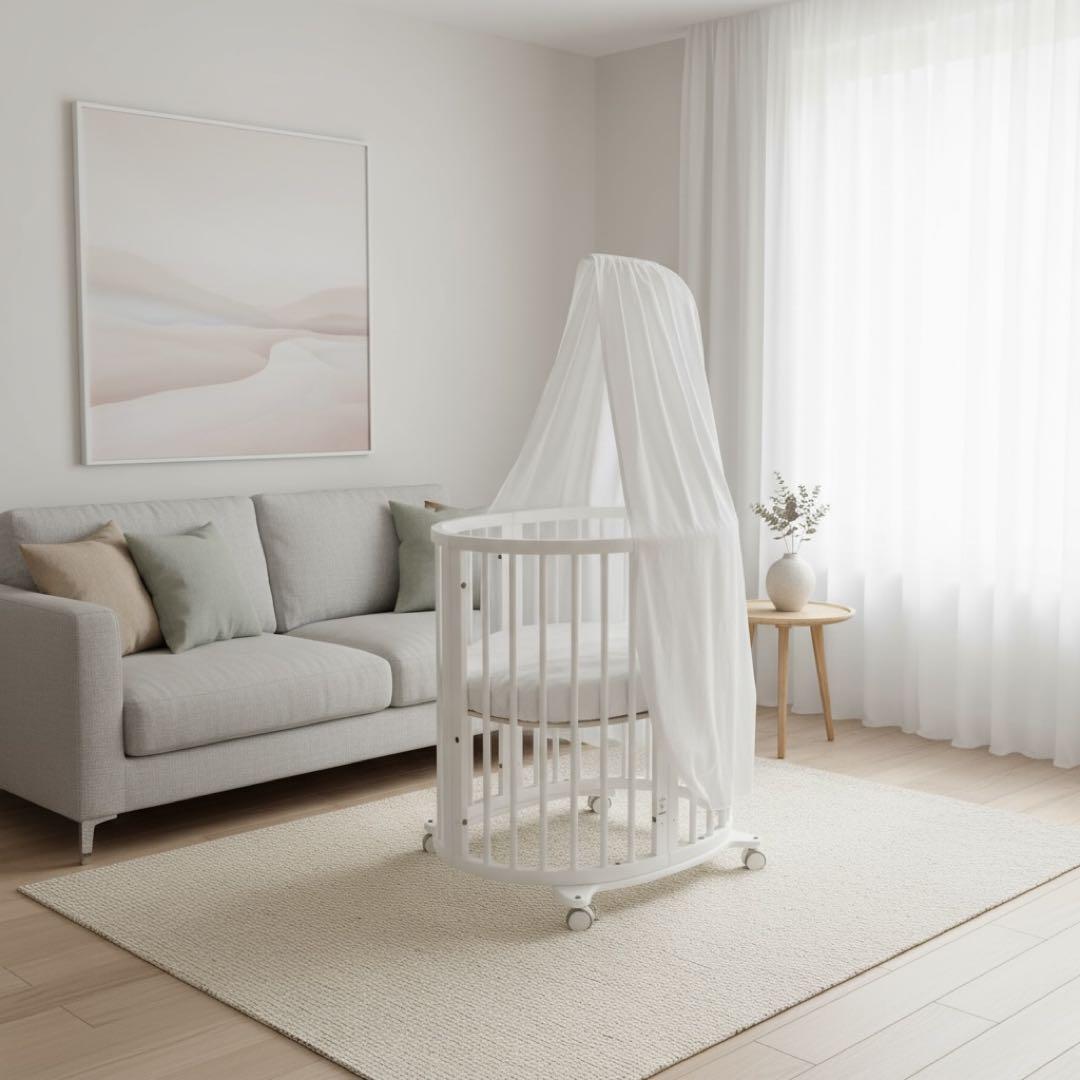 ストッケ STOKKE スリーピーベッド ミニ ドレープロッド ドレープ付