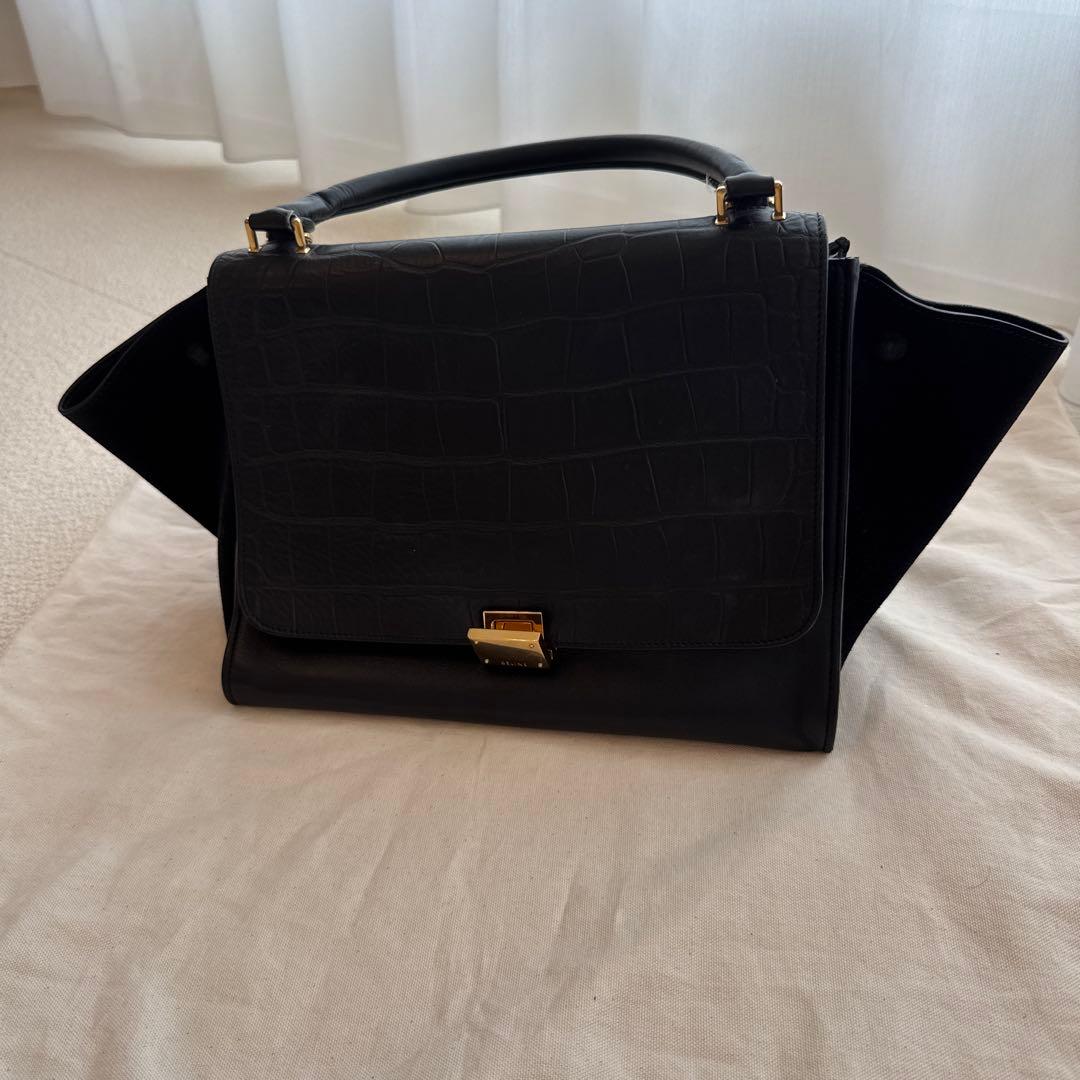 CELINE クロコダイル型押し ハンドバッグ