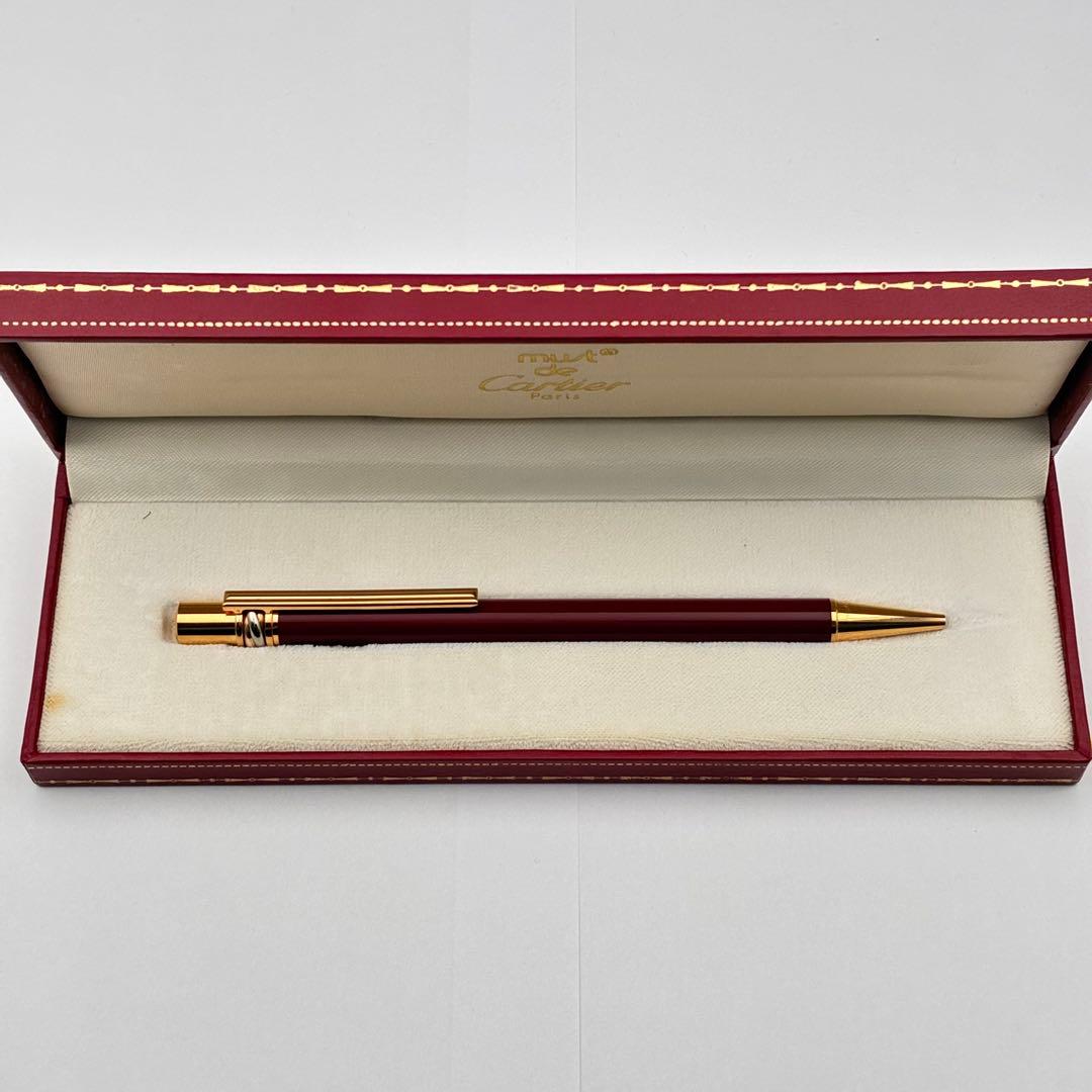 Cartier カルティエ トリニティボールペン ボルドーXゴールド