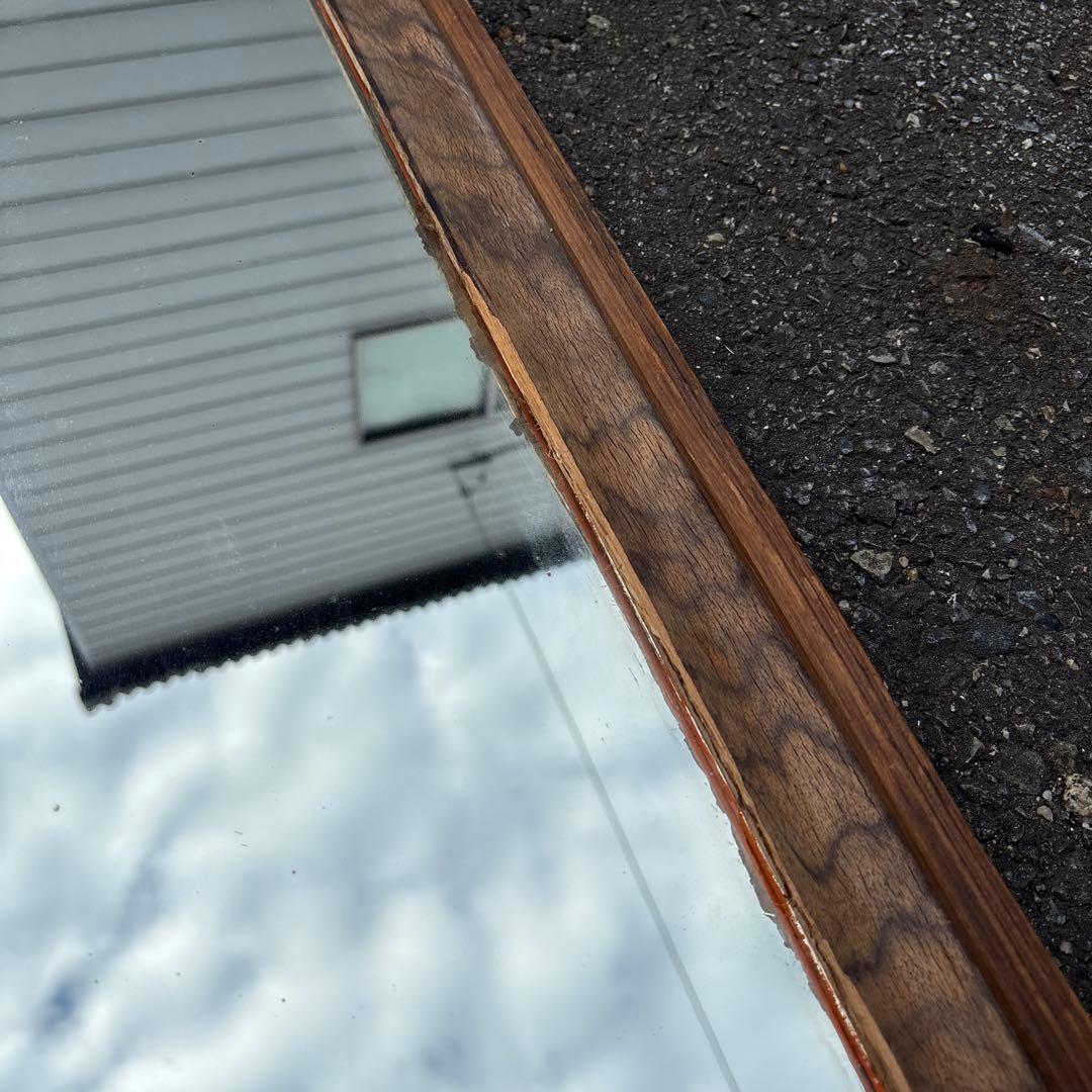 戦前 希少品 アサヒビール リボンシトロン 鏡 木枠ミラー 昭和レトロ