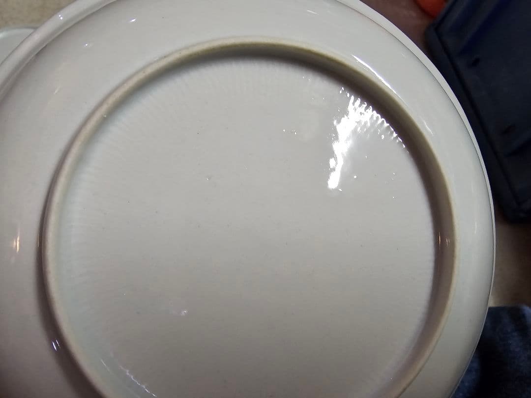 中国古美術 蔵出し品 新渡品 陽刻染付昆虫文皿 薄手 貴重な5枚組