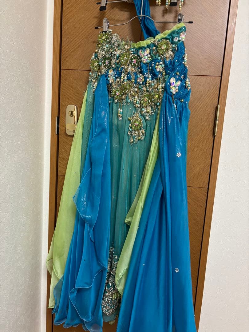 ベリーダンス ドレス Hoyda 青・緑