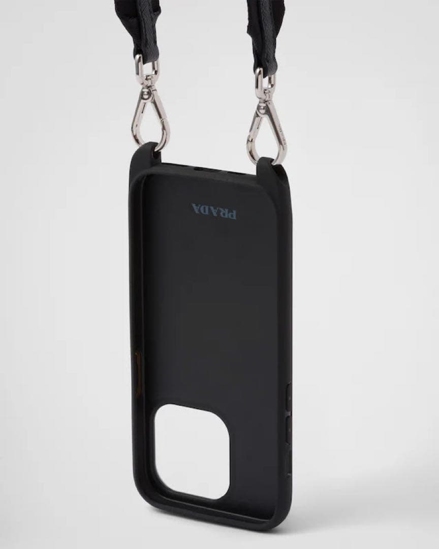 PRADA iPhone14ケース　ショルダーストラップ　ブラック