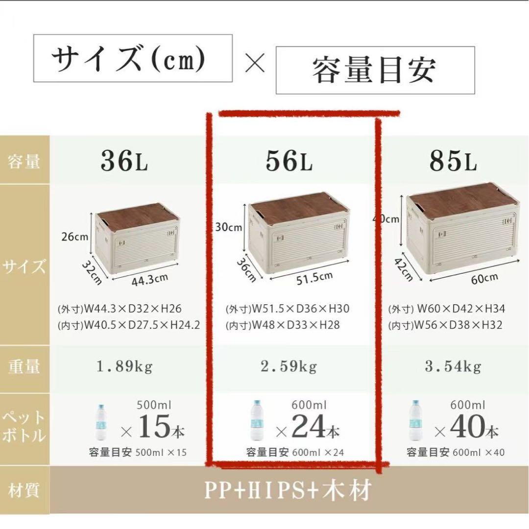 収納ボックス 折りたたみ コンテナ　収納ケース キャスター付 グレージュ 5個