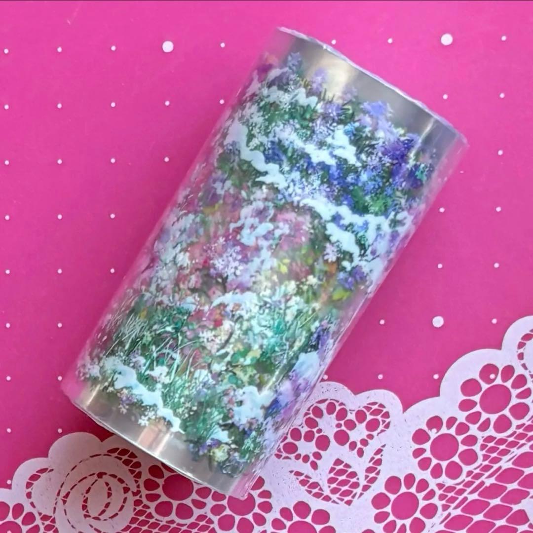 PET 繁花·春冬 7cm×5m 海外マスキングテープ　海外マステ　冬　雪景色
