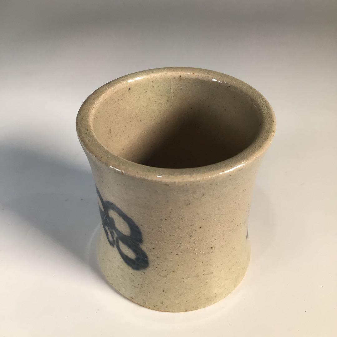 Ｍ７８７　蓋置　『膳所焼』『淡海ぜぜ』『表千家　久田宗也　箱書』　共箱　茶道具