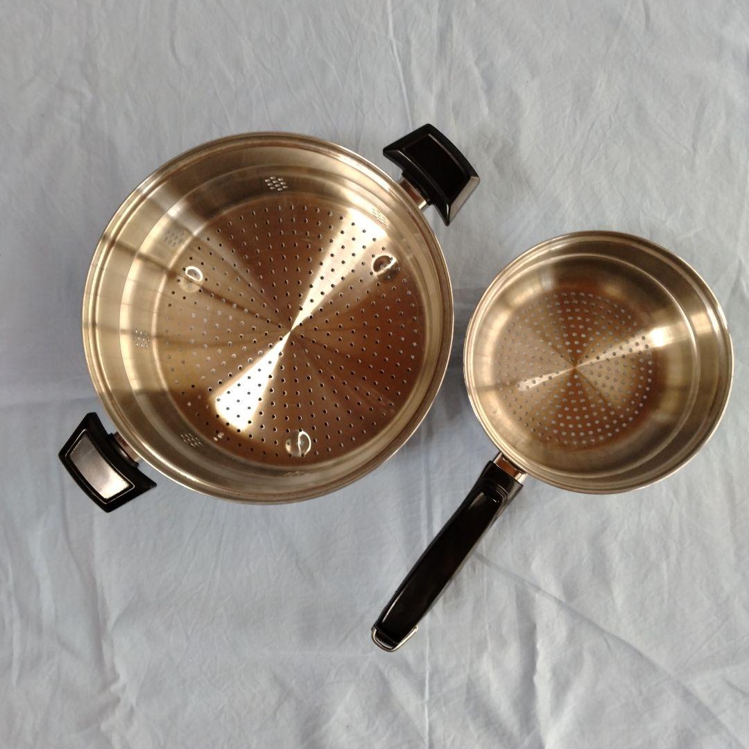 【ロイヤルクィーン】大スチーマー　セット＆ 小スチーマーセット 〈蒸し器〉