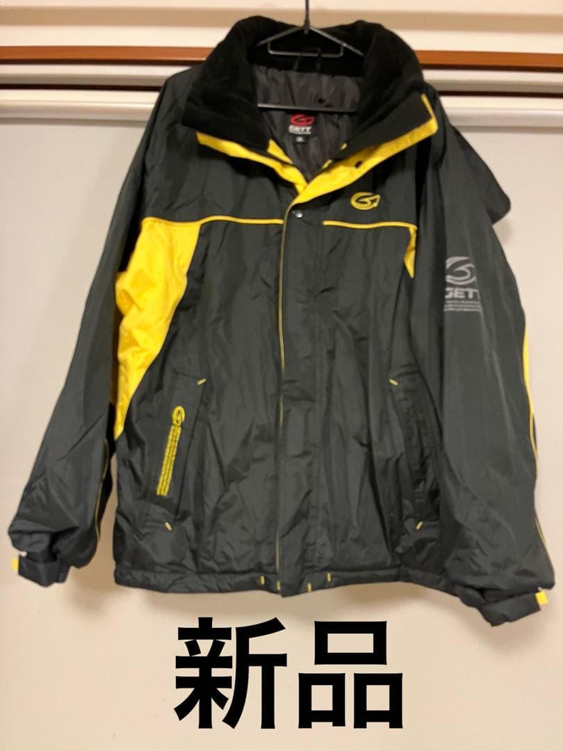 GETT フィッシング 釣り 完全防寒着 上下 メンズ 黒/黄 3L 新品