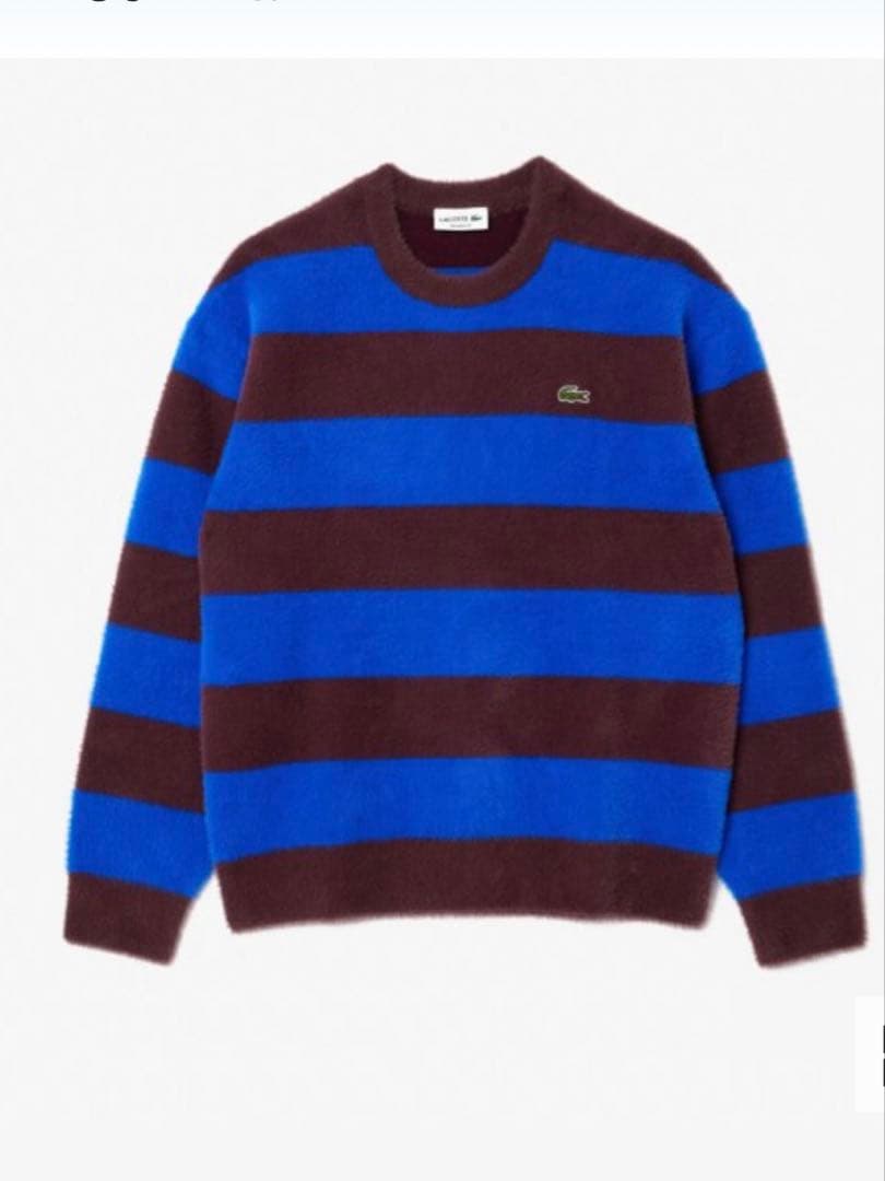 ラコステLACOSTE ボーダーシャギーニット