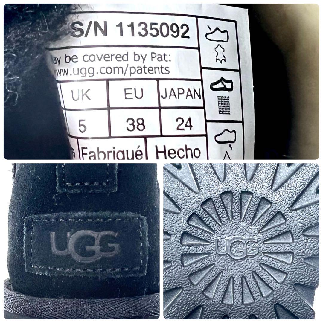 【新品未使用】UGG ULTRA MINI PLATFORM ブーツ 黒24.0