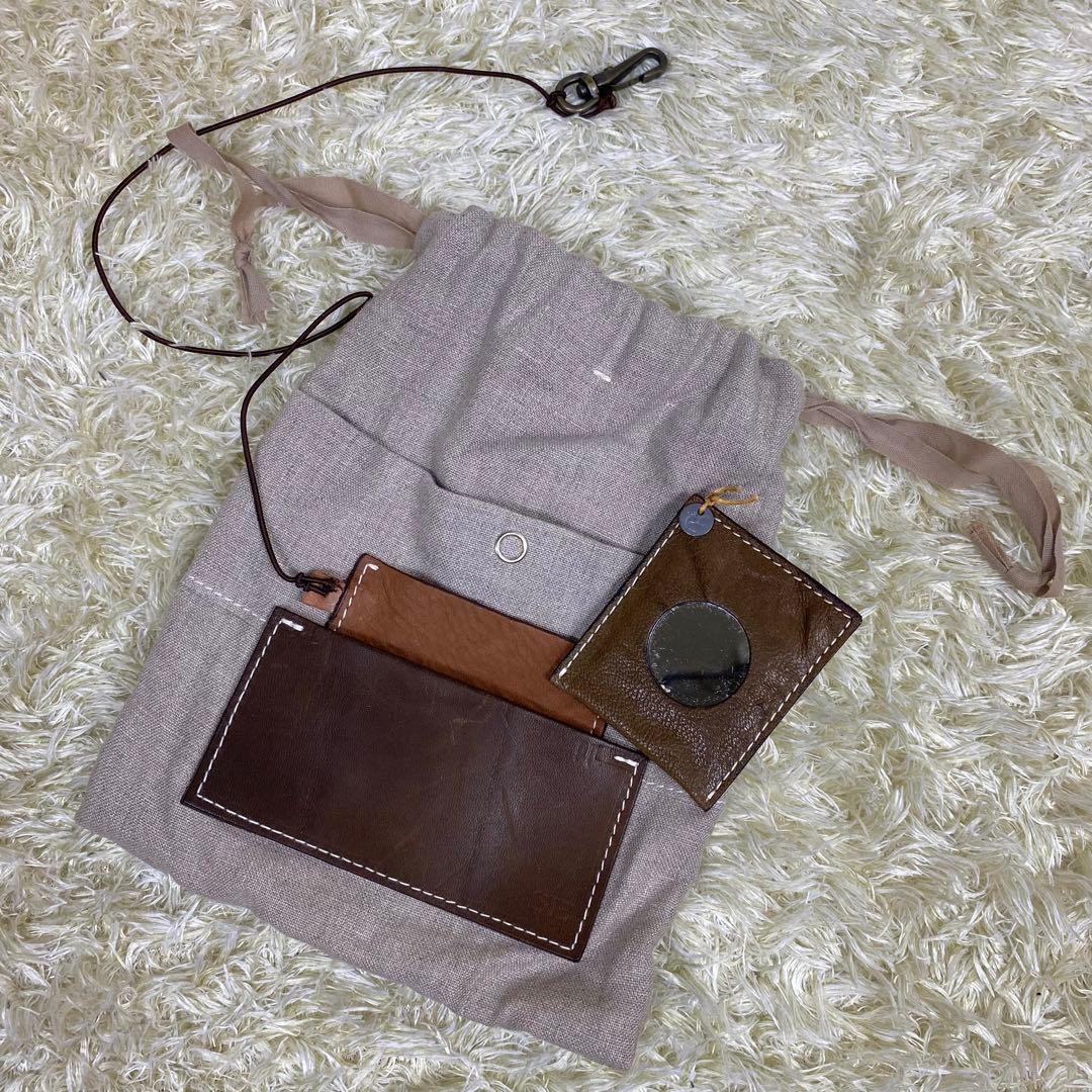 【希少デザイン】eb.a.gos エバゴス カゴバック スカーフ ポーチ付き