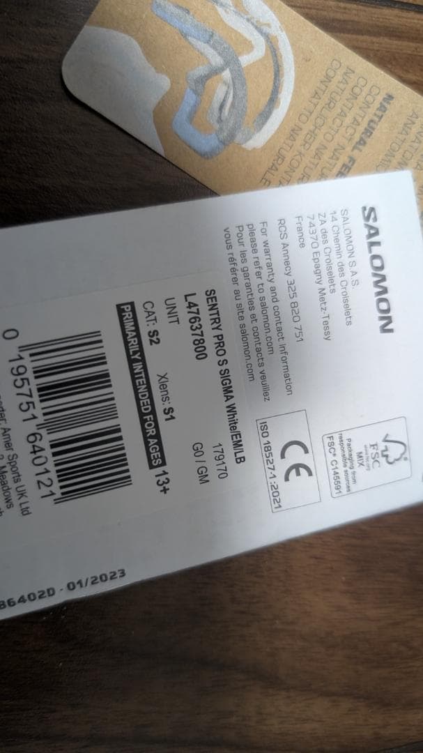 SALOMON　Sentry Pro S Sigma 替えレンズ、ケース付き