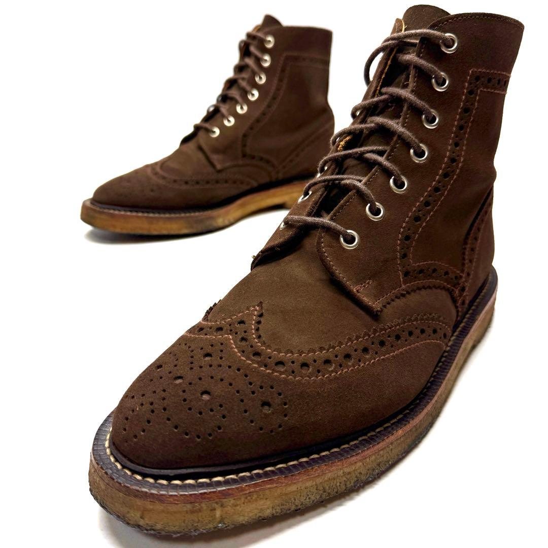 THOM BROWNE トムブラウン レースアップブーツ スエード トリコロール