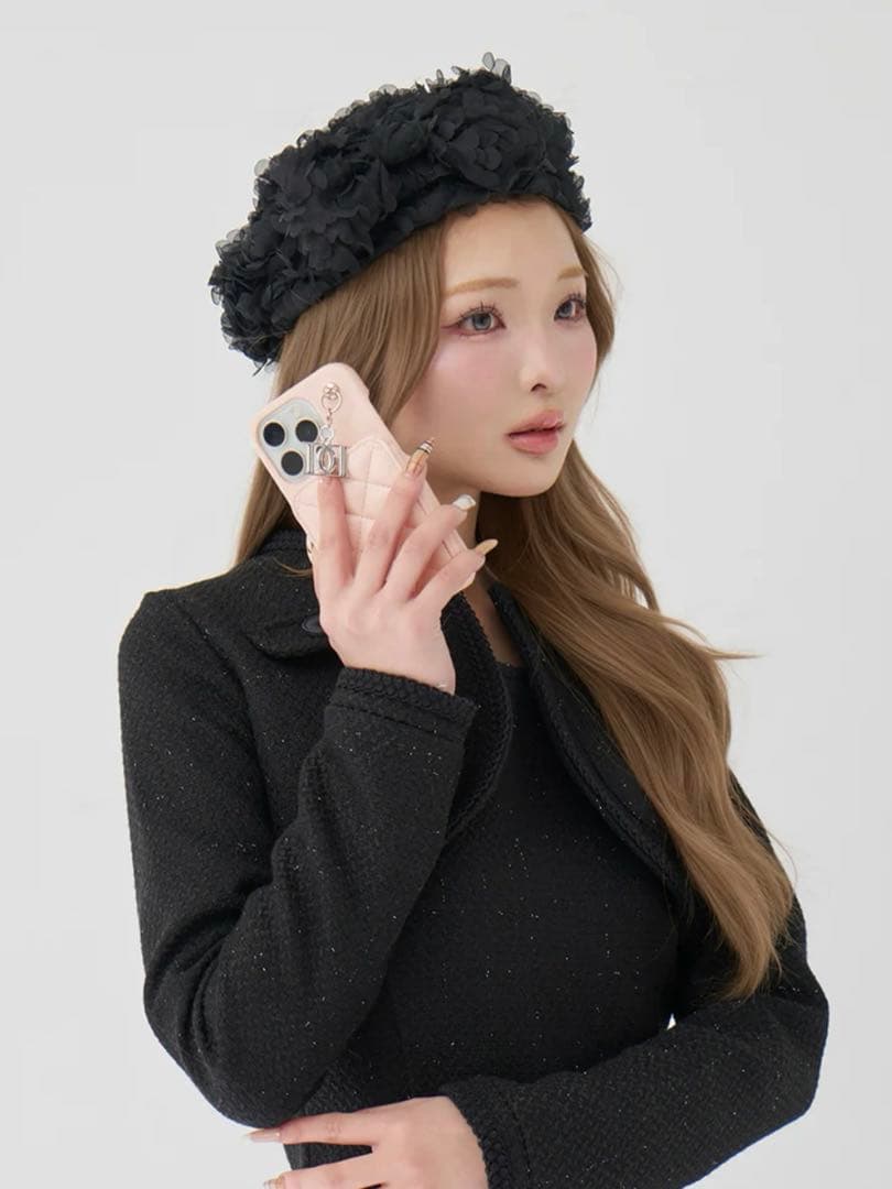 Darich♡キルティングミラーDDチャームiPhoneケース17Pro PNK