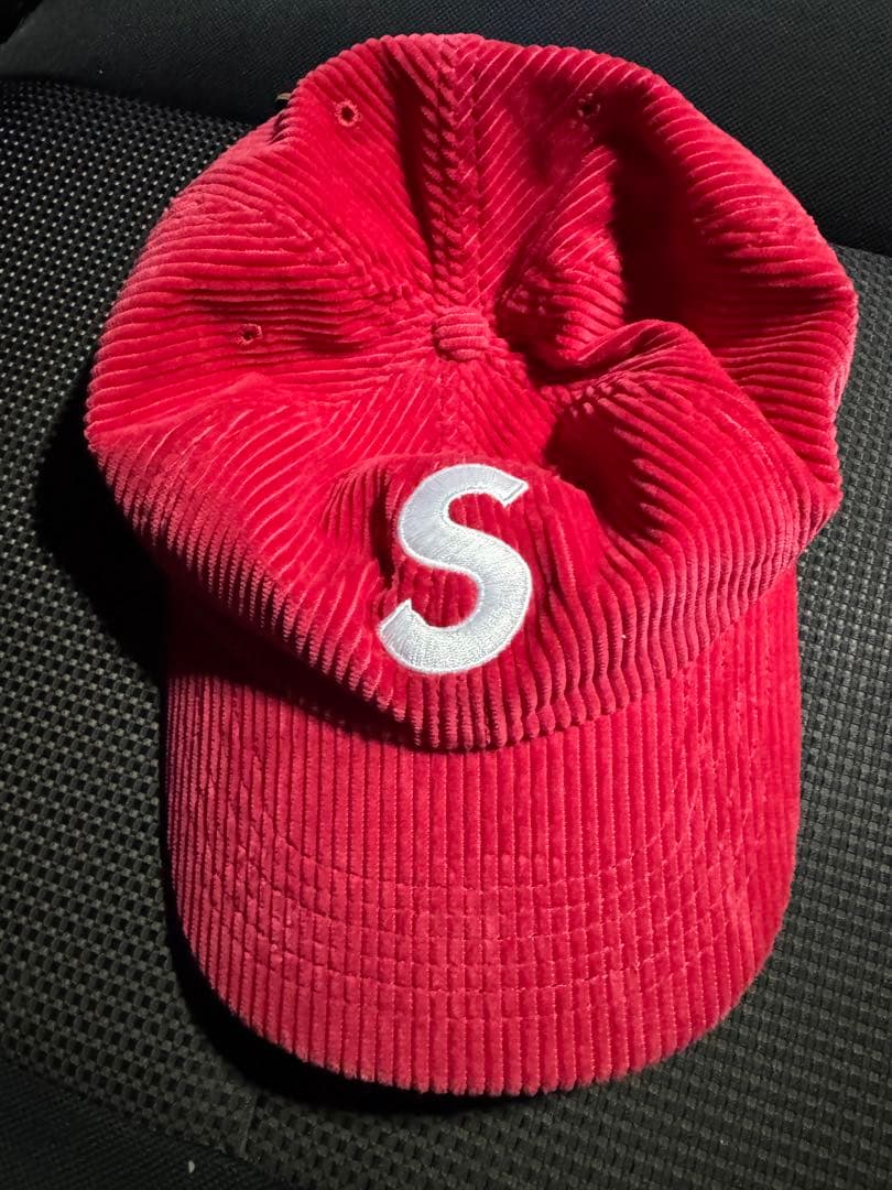 supreme コーデュロイ キャップ Sロゴ