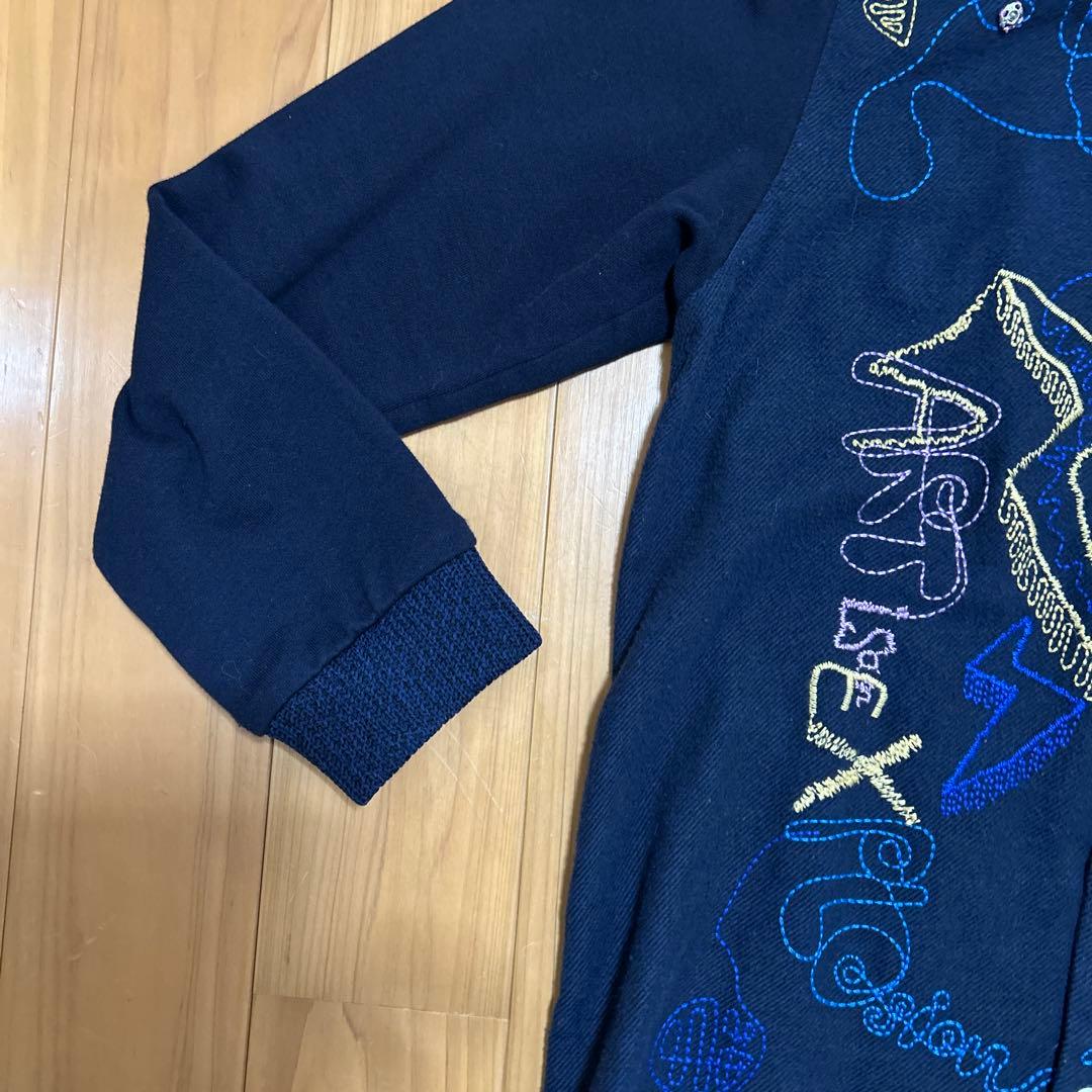 刺繍デザイン ネイビー シャツ