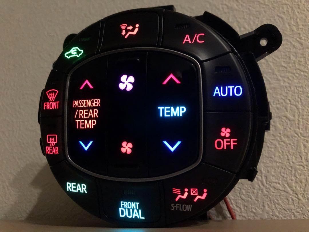 【自動色変化仕様】80ヴォクシー　ノア　エアコンパネル　LED打ち替え済み 7