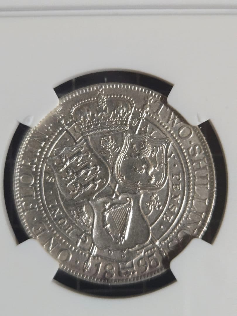 イギリス フローリン ヴィクトリア オールドヘッド 1985 NGC AU-D