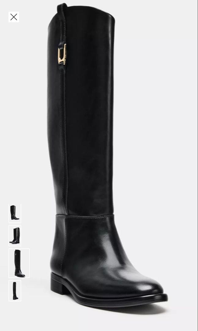 完売品　新品　ZARA ザラ　フラット乗馬ブーツ　セール除外品