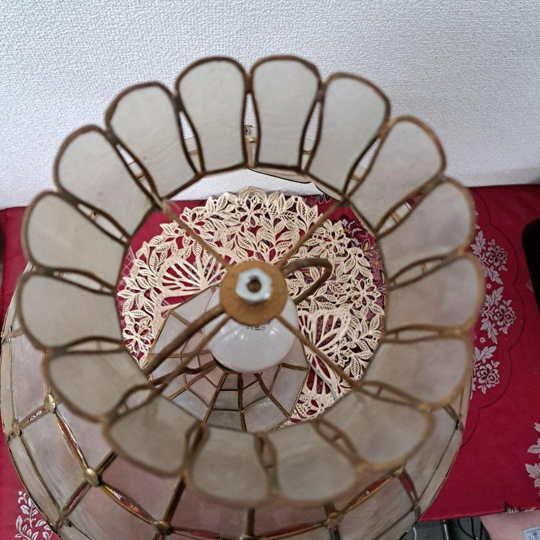 ♡昭和レトロ　フルーツモチーフ 　シェル【貝】シェードランプ♡