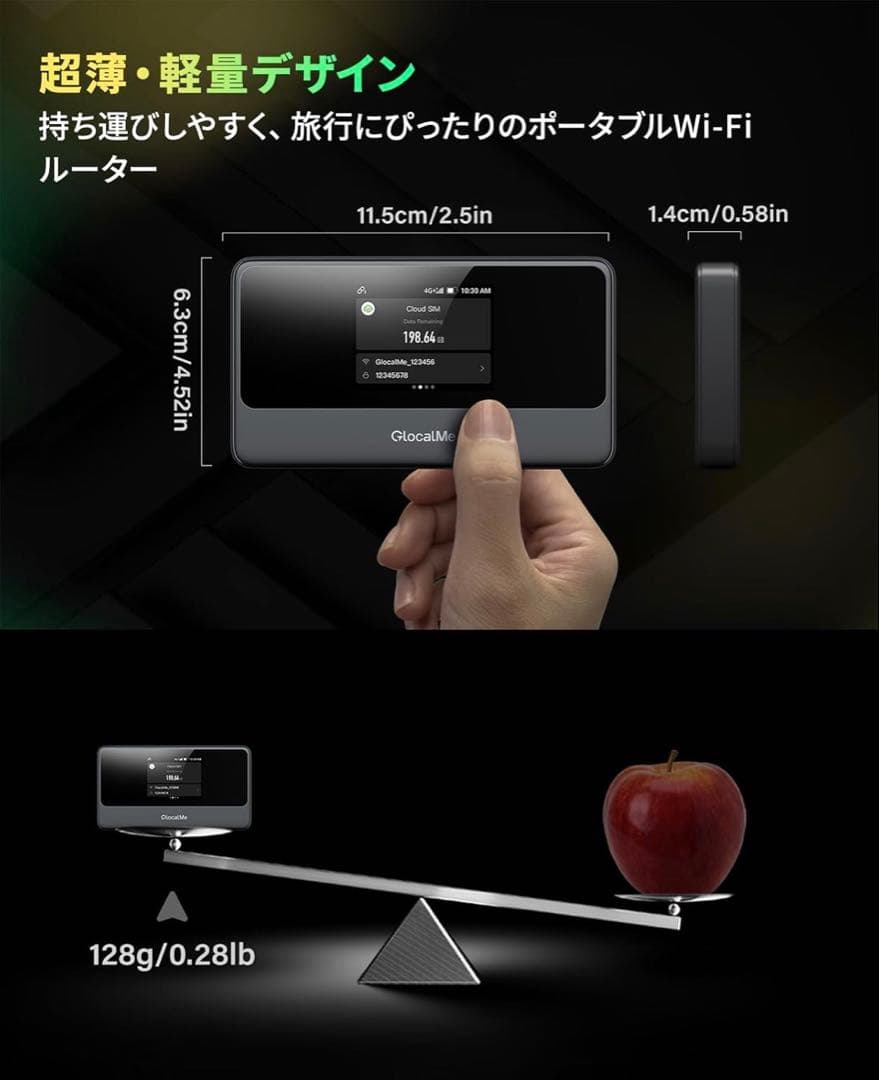 MeowGo G40 Pro 4G対応 ポケットWiFi モバイルルーター