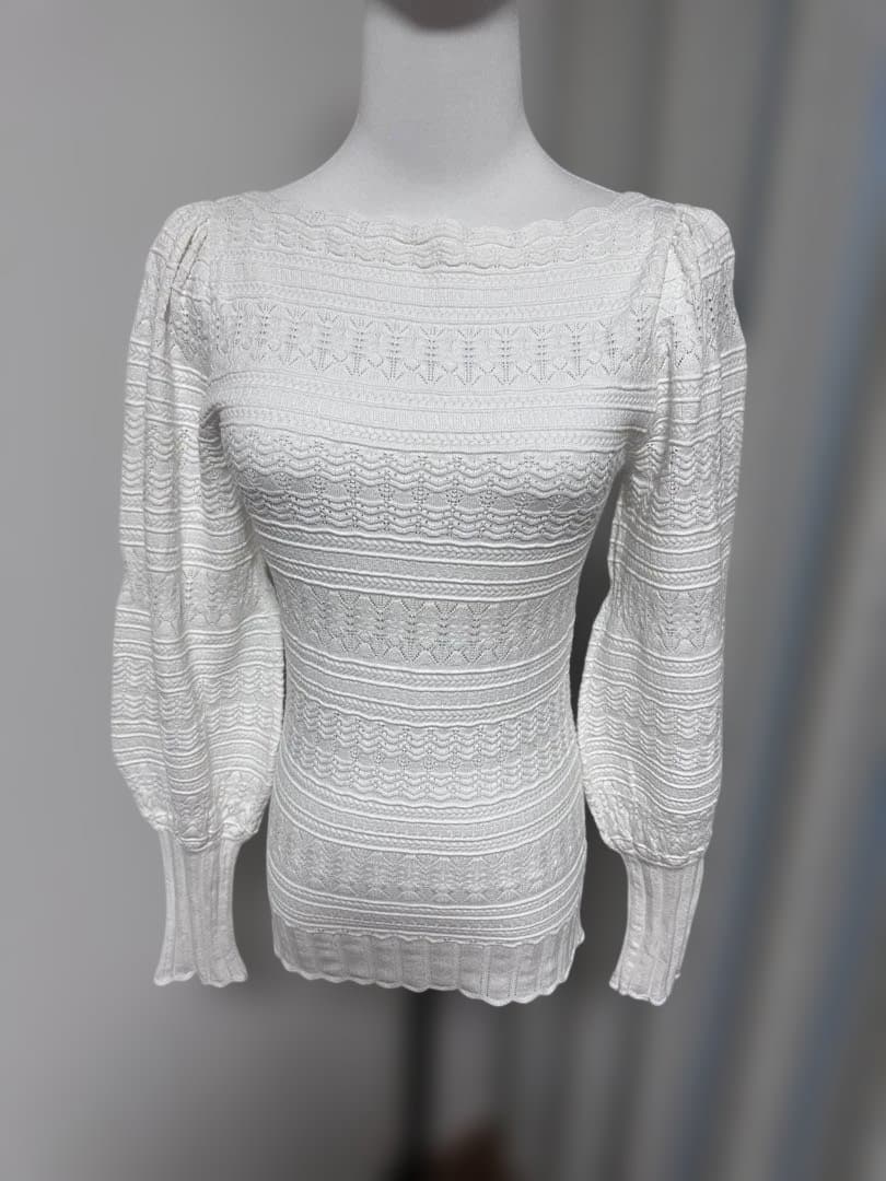 Sezane　セザンヌ　ブラウス　ニット　M　ホワイト　Roma Jumper