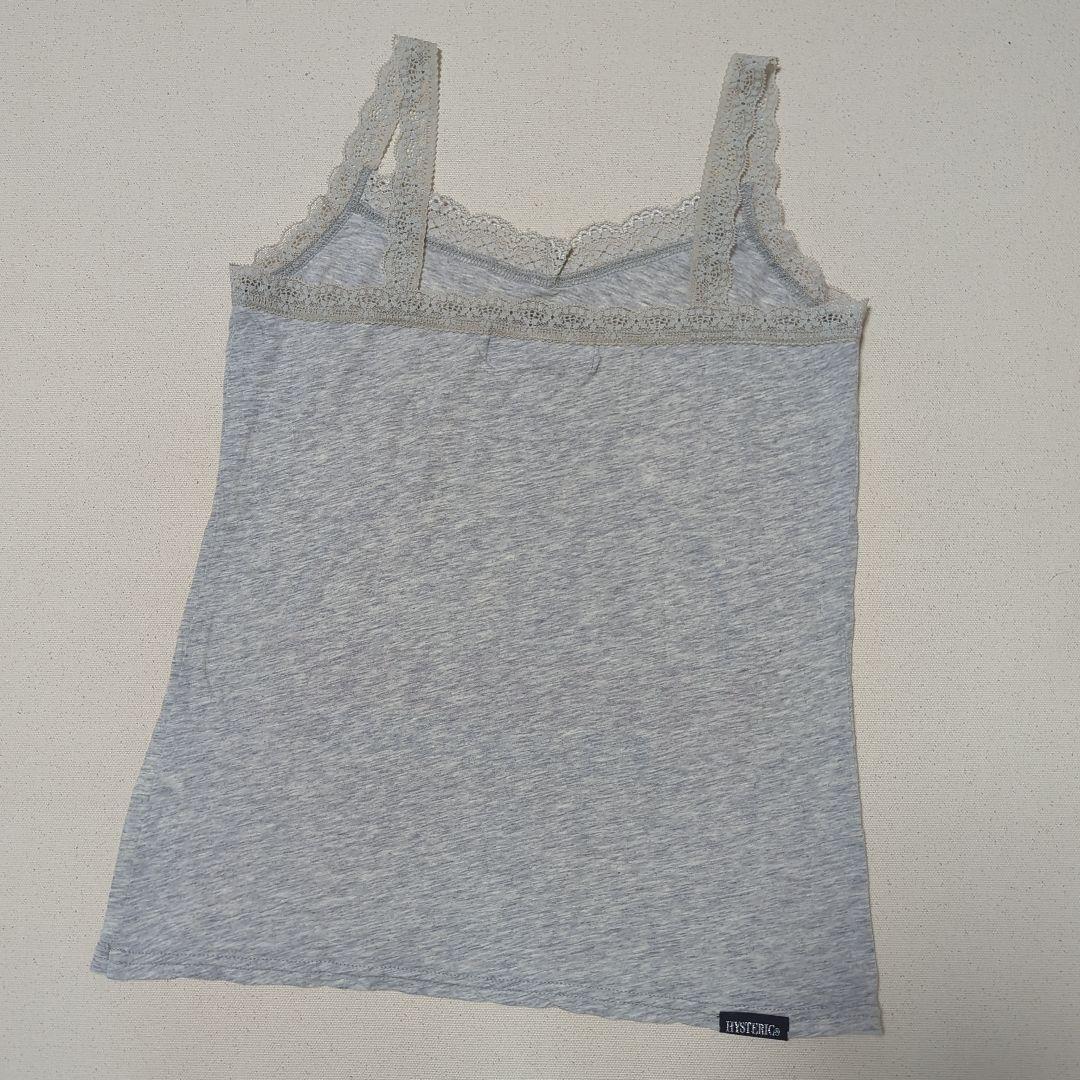 【美品♡】 ヒステリックグラマー　ヒスガールレース紐キャミソール　グレー