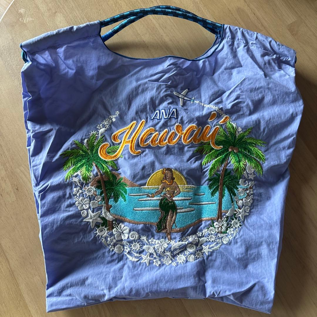 ANA ボールアンドチェーン ハワイ パープル エコバッグ