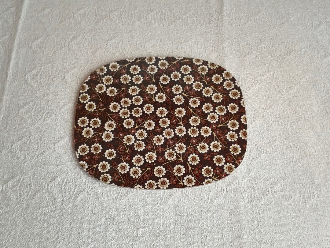 【まーちゃんさま】vintage tray ❀ ブラウン小花の クラシカルトレー