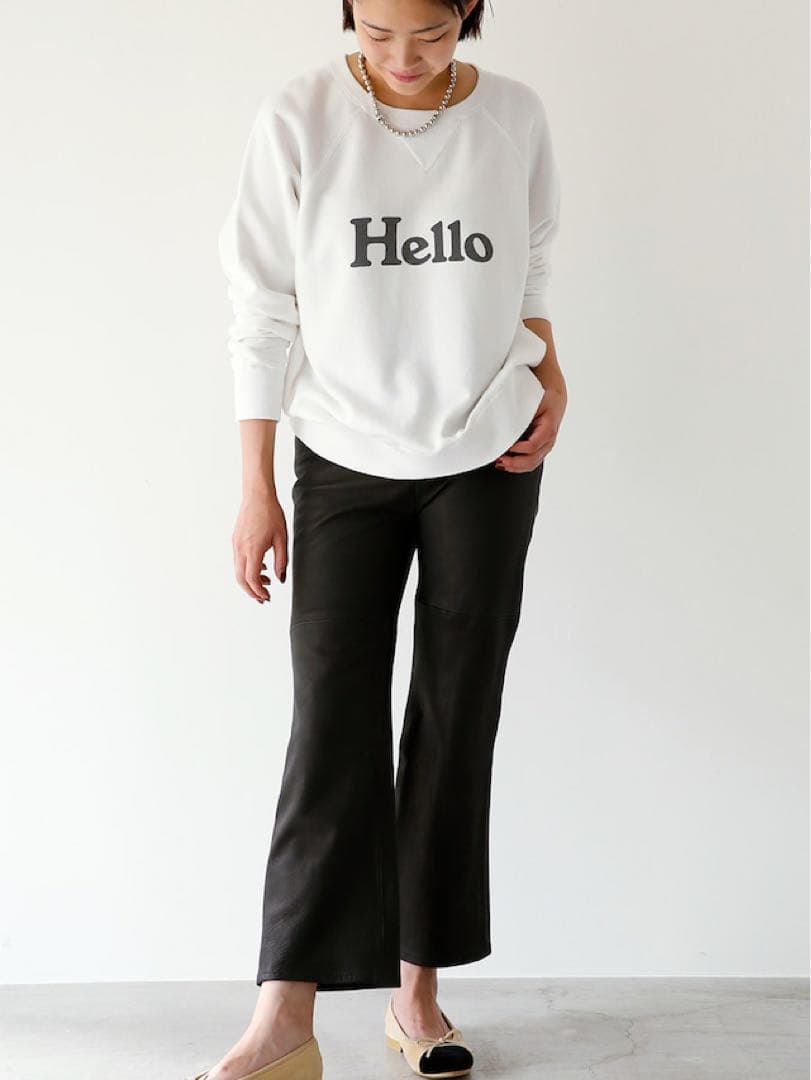 マディソンブルー HELLO sweat スウェット トレーナー 白 02