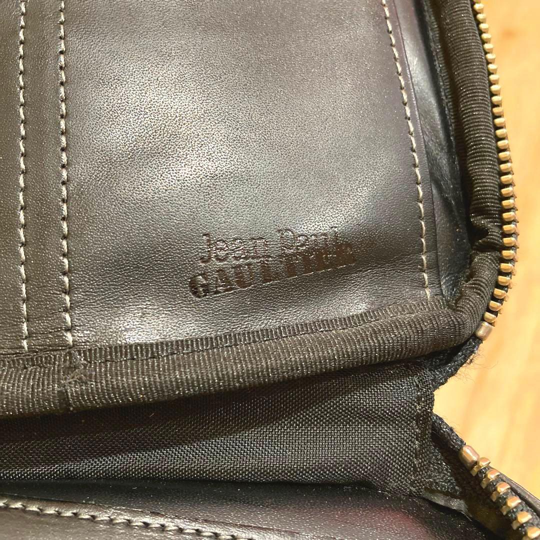 ■レア■ JPG ジャンポールゴルチエ 黒 レザー ポーチ ミニショルダーバッグ